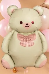 Beysüs Ayıcık Teddy Folyo Balon Pembe Papyonlu - 5