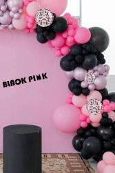 Beysüs Black Pink Transparent Pembe Siyah Şeffaf 50 Adet Balon Seti Zincir Aparatı ve Balon Bandı - 4