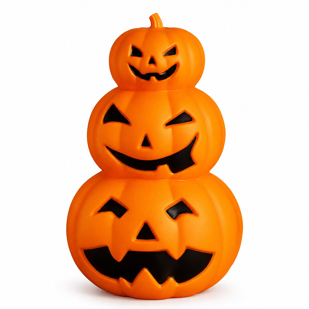 Beysüs Cadılar Bayramı Halloween Balkabağı 3 katmanlı Büyük Işıklı - Beysüs