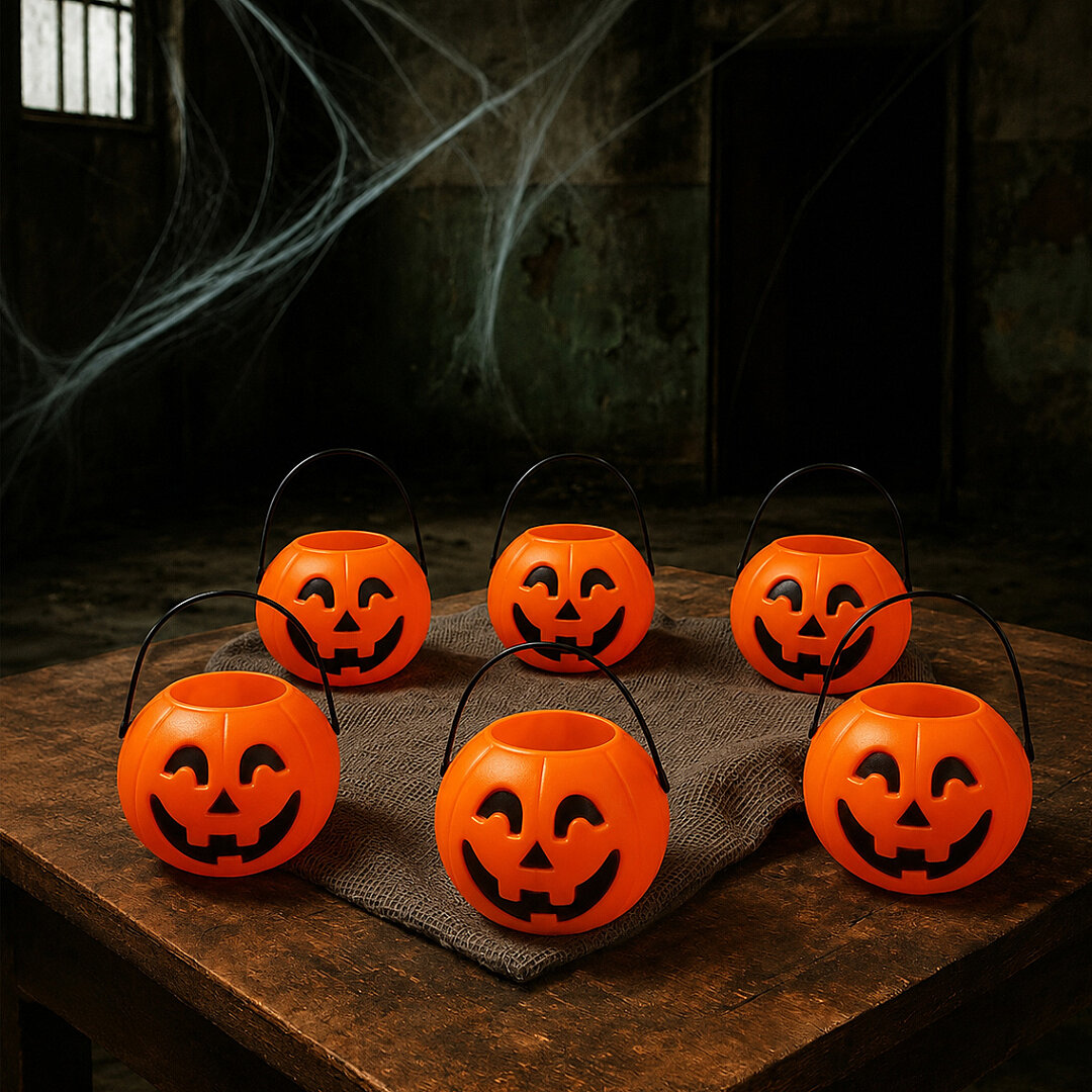 Beysüs Cadılar Bayramı Halloween Balkabağı Mini Şeker Kovası 6 Lı - Beysüs