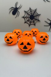 Beysüs Cadılar Bayramı Halloween Balkabağı Mini Şeker Kovası 6 Lı - Beysüs