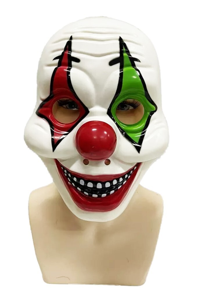 Beysüs Cadılar Bayramı Halloween Maske Palyaço Kırmızı Yeşil - 3