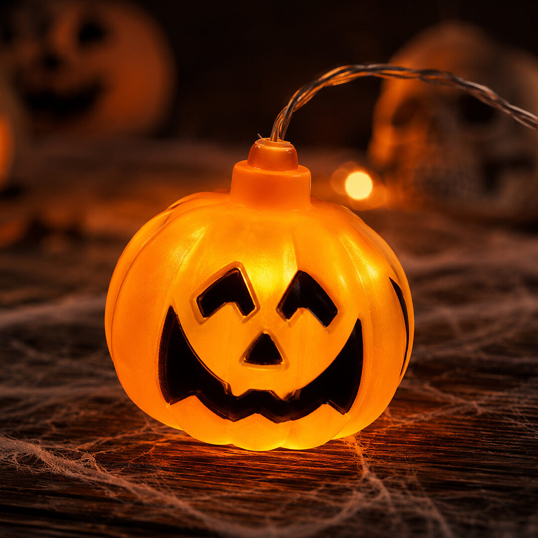 Beysüs Cadılar Bayramı Halloween Pilli Balkabağı Led 12 li - Beysüs