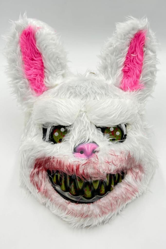 Beysüs Cadılar Bayramı Halloween Tüylü Tavşan Maskesi - 1