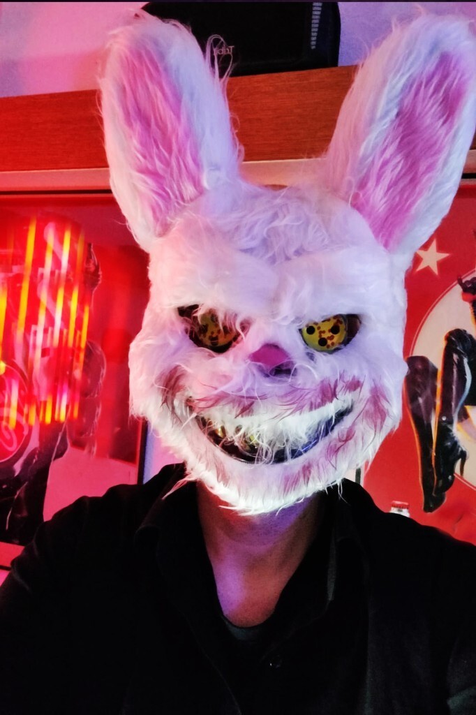 Beysüs Cadılar Bayramı Halloween Tüylü Tavşan Maskesi - 4