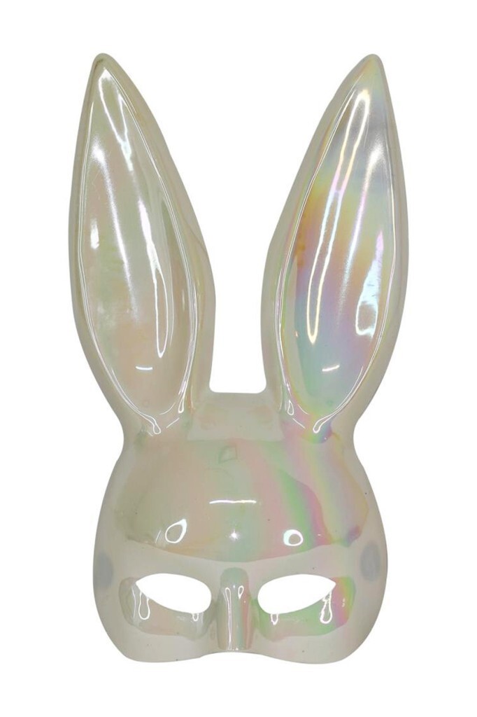 Beysüs Cadılar Bayramı Tavşan Maskesi Beyaz - 3