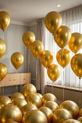 Beysüs Gold Krom Balon 7 Adet 12inç - Beysüs