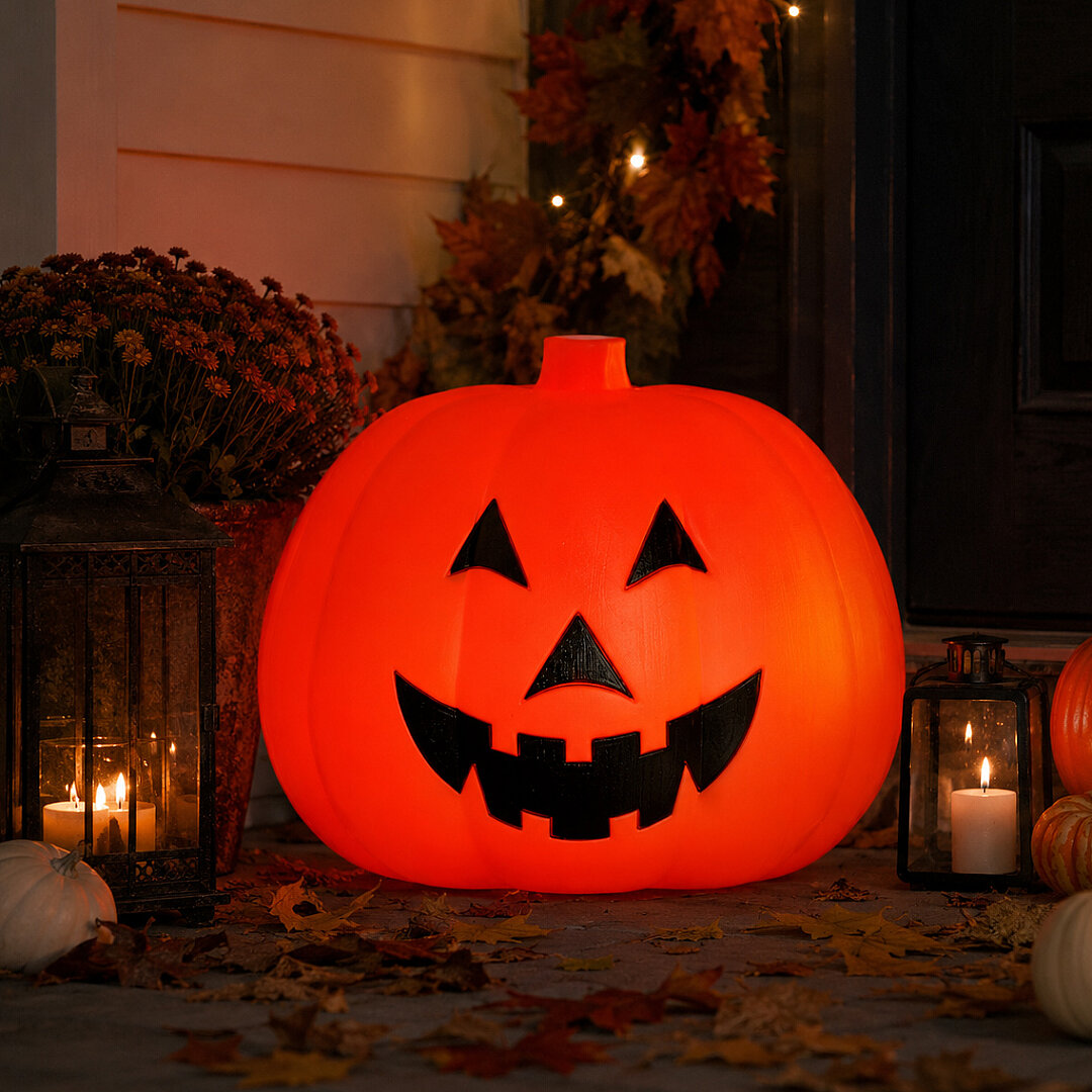 Beysüs Halloween Cadılar Bayramı Dev Balkabağı 45 cm Işıklı Sensörlü - Beysüs