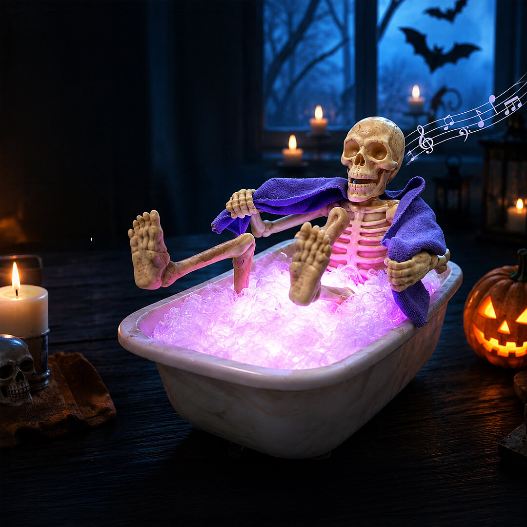 Beysüs Halloween Cadılar Bayramı Duş Alan Küvetli İskelet - Beysüs
