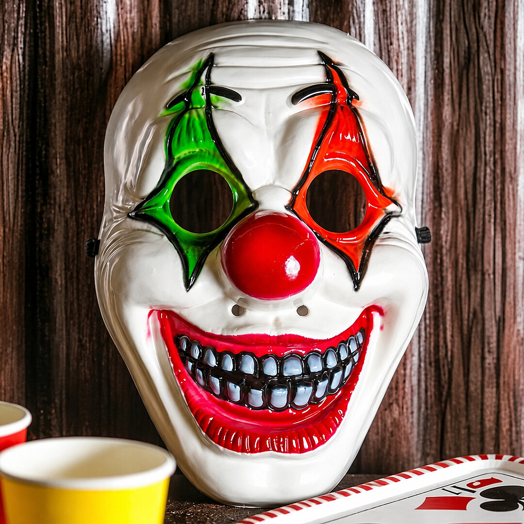 Beysüs Halloween Maske Palyaço Kırmızı Yeşil - Beysüs