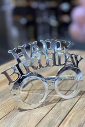 Beysüs Happy Birthday Parti Gözlüğü Gümüş - Beysüs