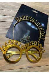 Beysüs Happy Birthday Tac Gözlük Set Gold - Beysüs
