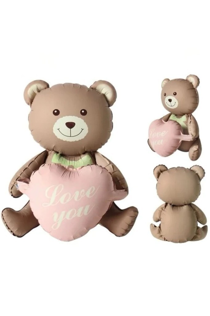 Beysüs Kalpli Ayıcık Folyo Balon Oturan Model - 1