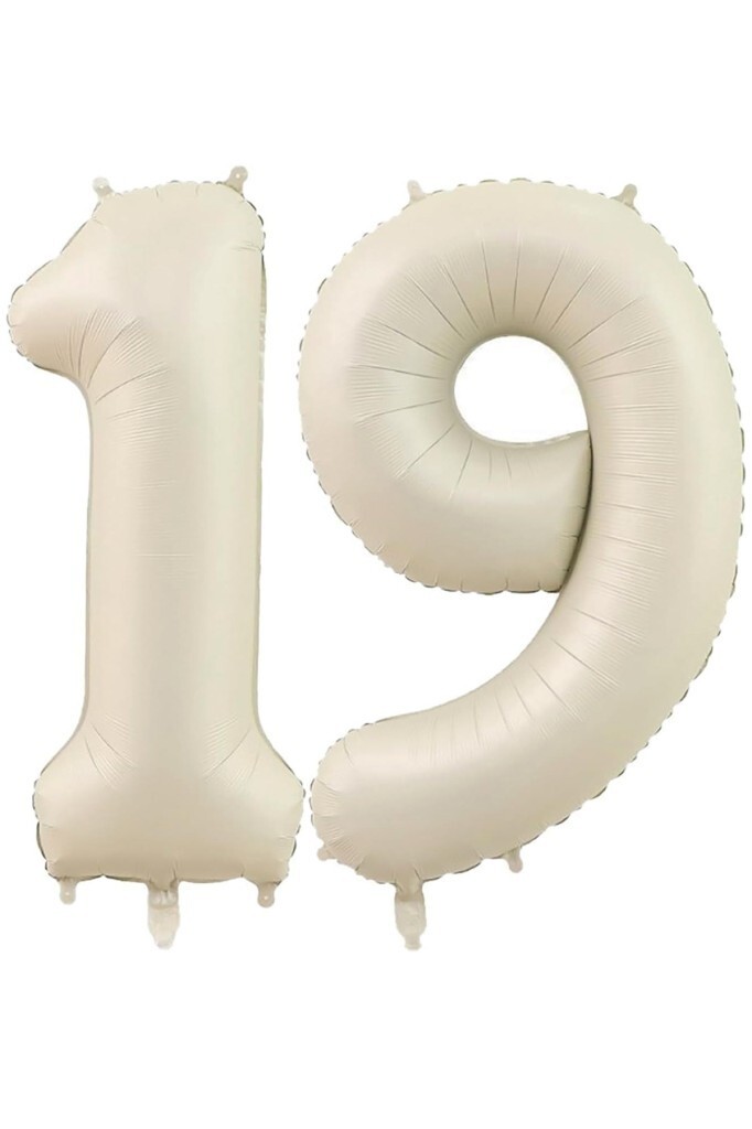 Beysüs Krem Bej 19 Rakam Folyo Balon 80 cm