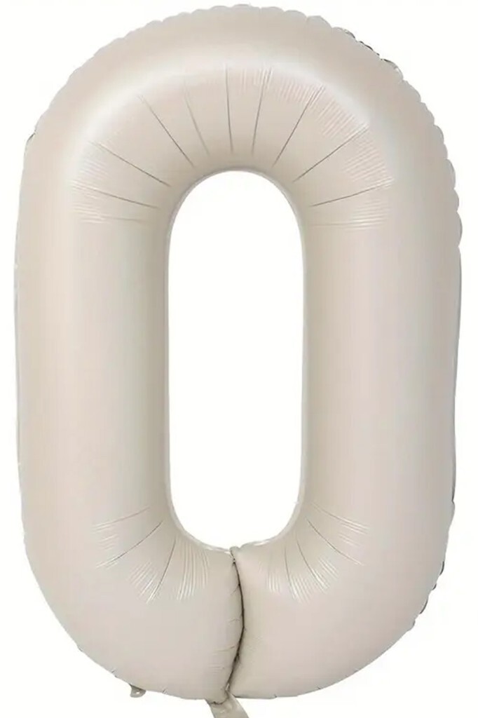 Beysüs Krem Rengi 0 Rakam Folyo Balon 80 cm