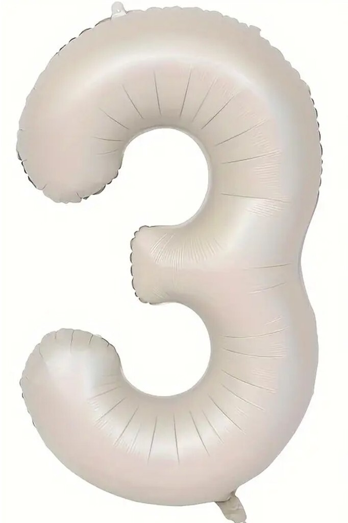Beysüs Krem Rengi 3 Rakam Folyo Balon 80 cm