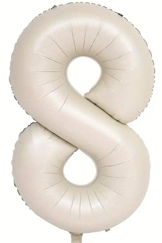 Beysüs Krem Rengi 8 Rakam Folyo Balon 80 cm