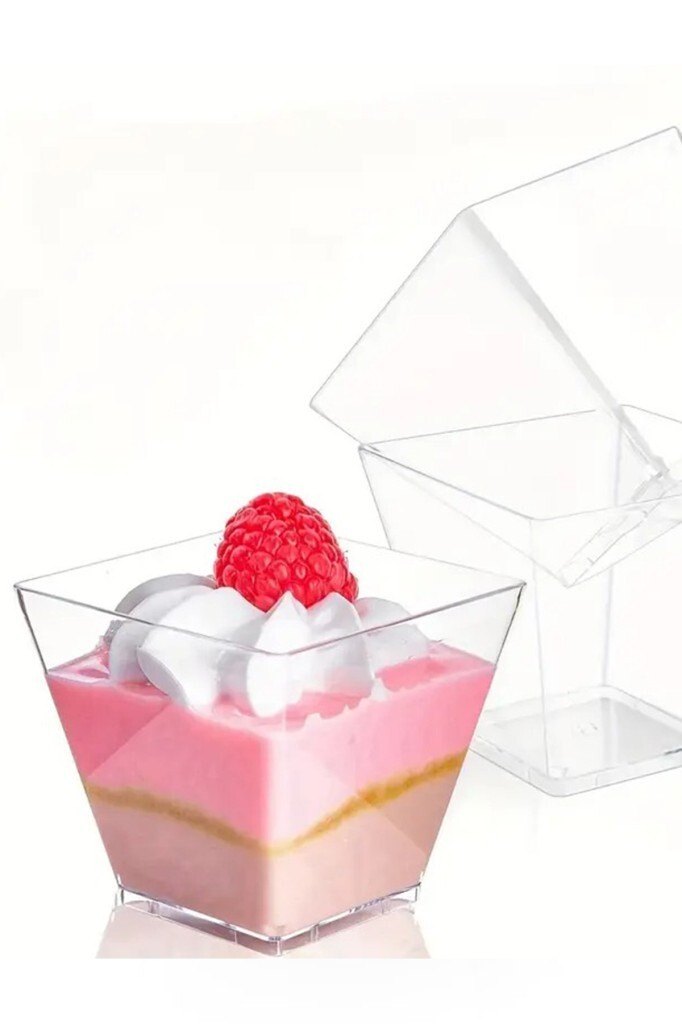 Beysüs Kübik Prizma Kase Mika Kapaksız Sunum Kabı 20'li 200 CC - 3