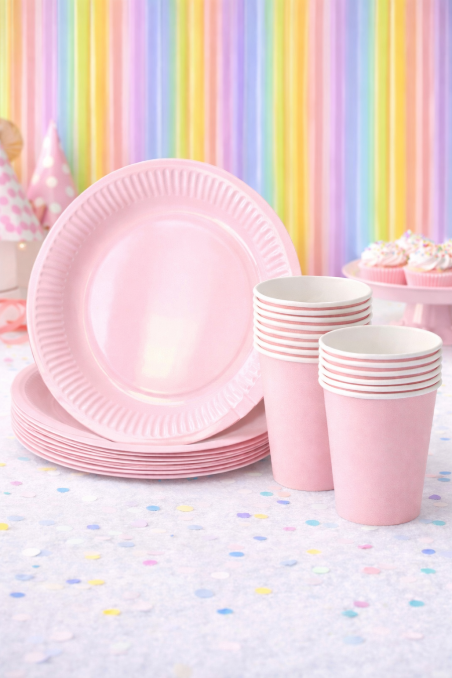 Beysüs Makaron Pembesi 8'Li Tabak Bardak Set - 1