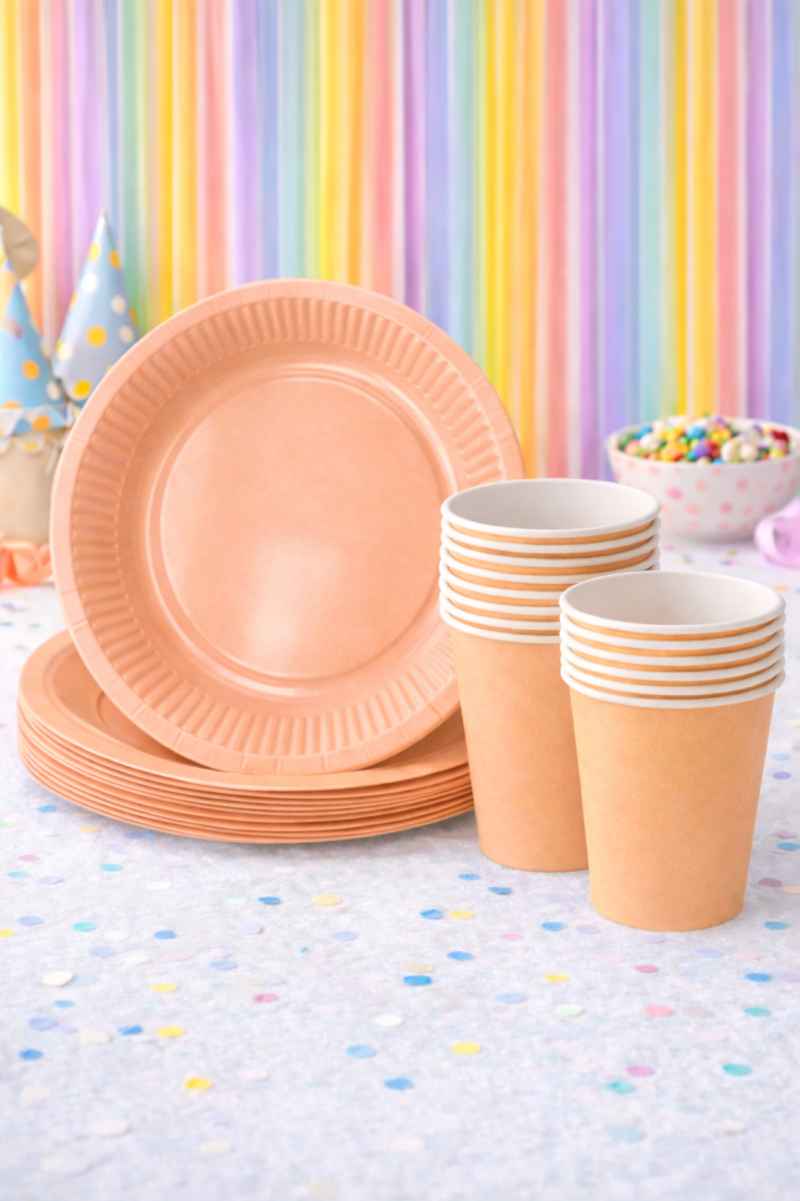 Beysüs Makaron Somon 8'Li Tabak Bardak Set - Beysüs