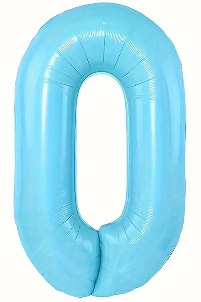 Beysüs Mavi 0 Rakam Folyo Balon 80 cm