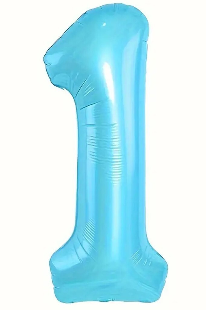 Beysüs Mavi 1 Rakam Folyo Balon 80 cm
