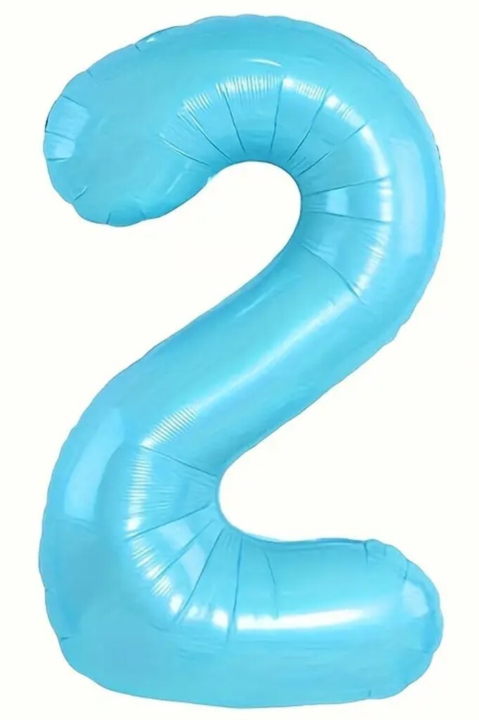 Beysüs Mavi 2 Rakam Folyo Balon 80 cm