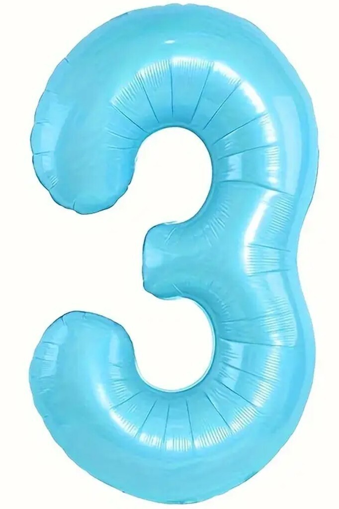 Beysüs Mavi 3 Rakam Folyo Balon 80 cm