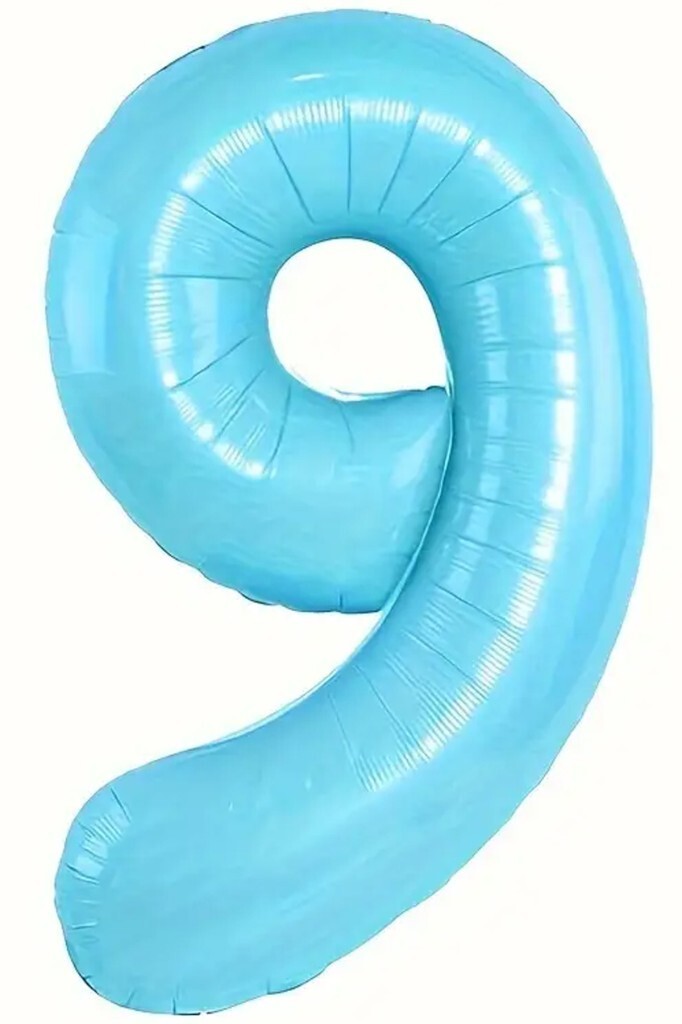 Beysüs Mavi 9 Rakam Folyo Balon 80 cm