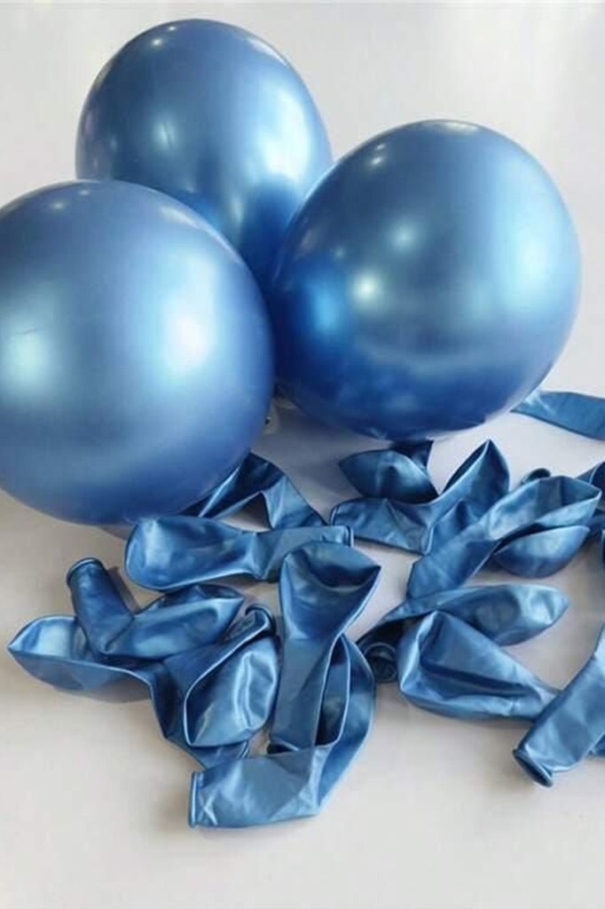 Beysüs Mavi Krom Balon 7 adet 12inç - 2