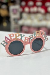 Beysüs Parti Gözlüğü Pembe Happy Birthday - Beysüs