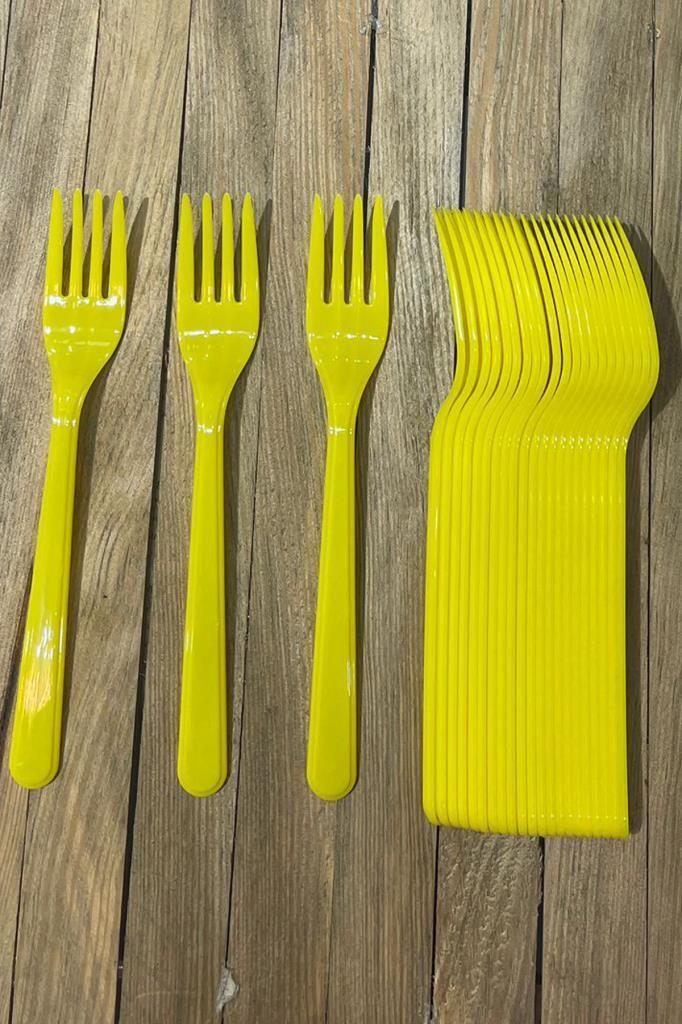 Beysüs Plastik Çatal Parti Çatal Sarı