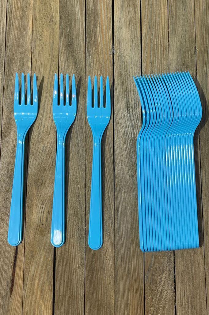 Beysüs Plastik Çatal Parti Çatal Turkuaz