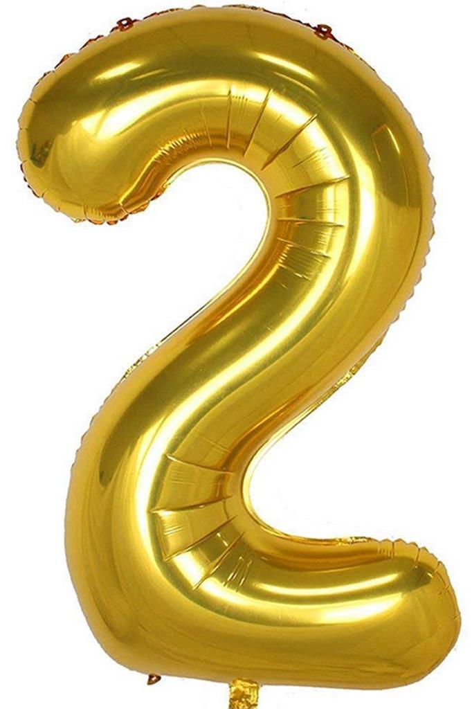 Beysüs Rakam Folyo Balon Gold 2 Rakam 40 İnç