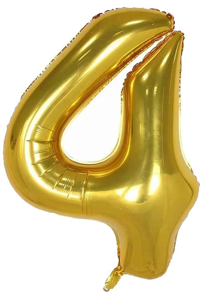 Beysüs Rakam Folyo Balon Gold 4 Rakam 40 İnç