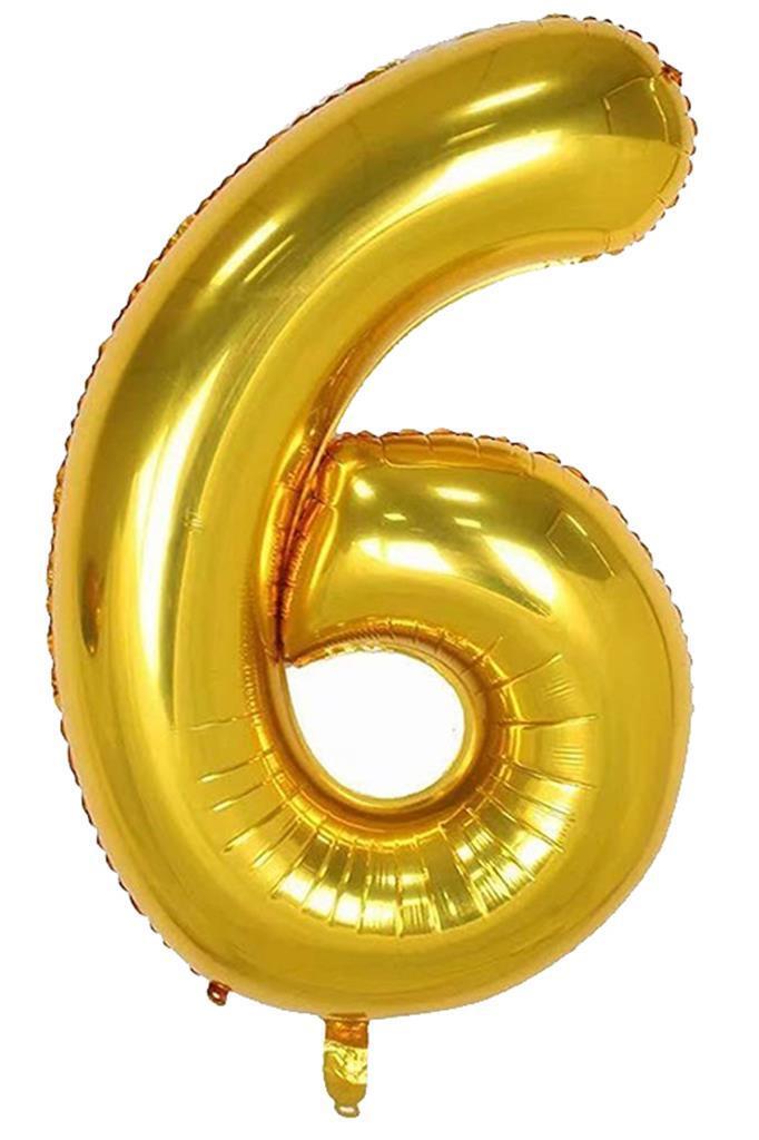 Beysüs Rakam Folyo Balon Gold 6 Rakam 40 İnç