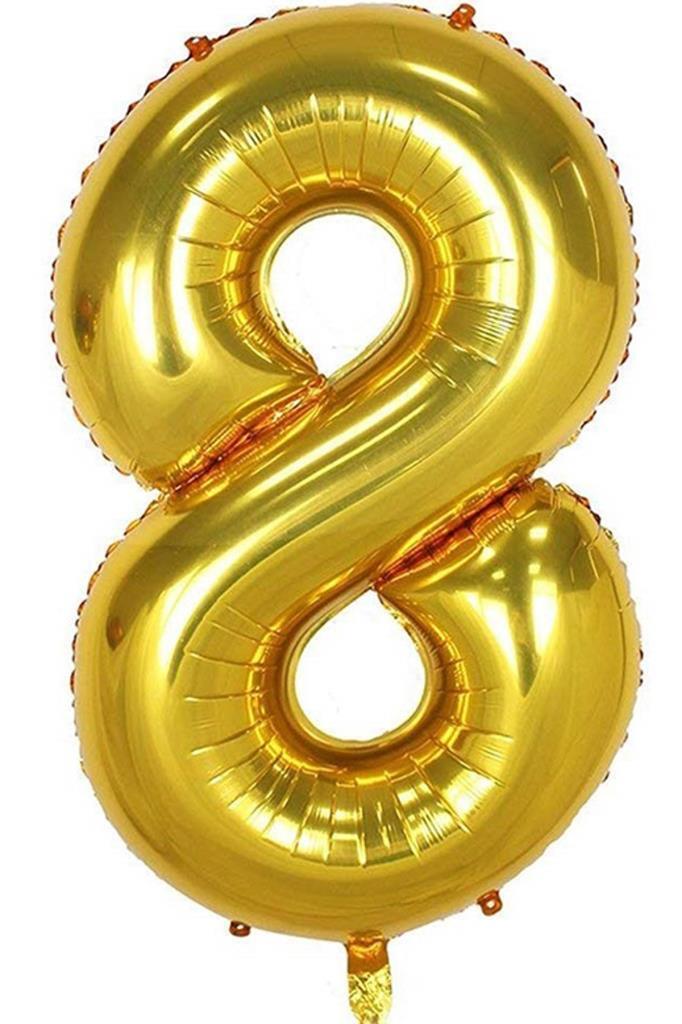 Beysüs Rakam Folyo Balon Gold 8 Rakam 40 İnç