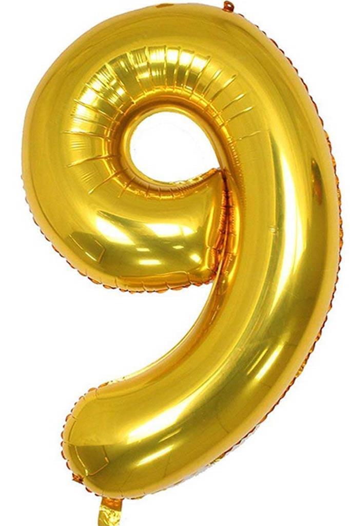 Beysüs Rakam Folyo Balon Gold 9 Rakam 40 İnç