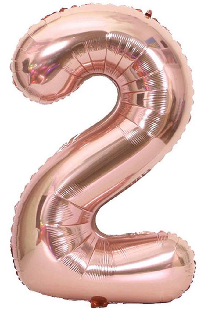 Beysüs Rakam Folyo Balon Rosegold 2 Rakam 40 İnç
