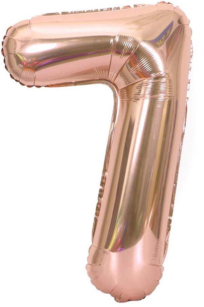 Beysüs Rakam Folyo Balon Rosegold 7 Rakam 40 İnç