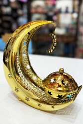 Beysüs Ramazan Metal Dekarasyon Tütsülük Mumluk Gold 20 cm - Beysüs