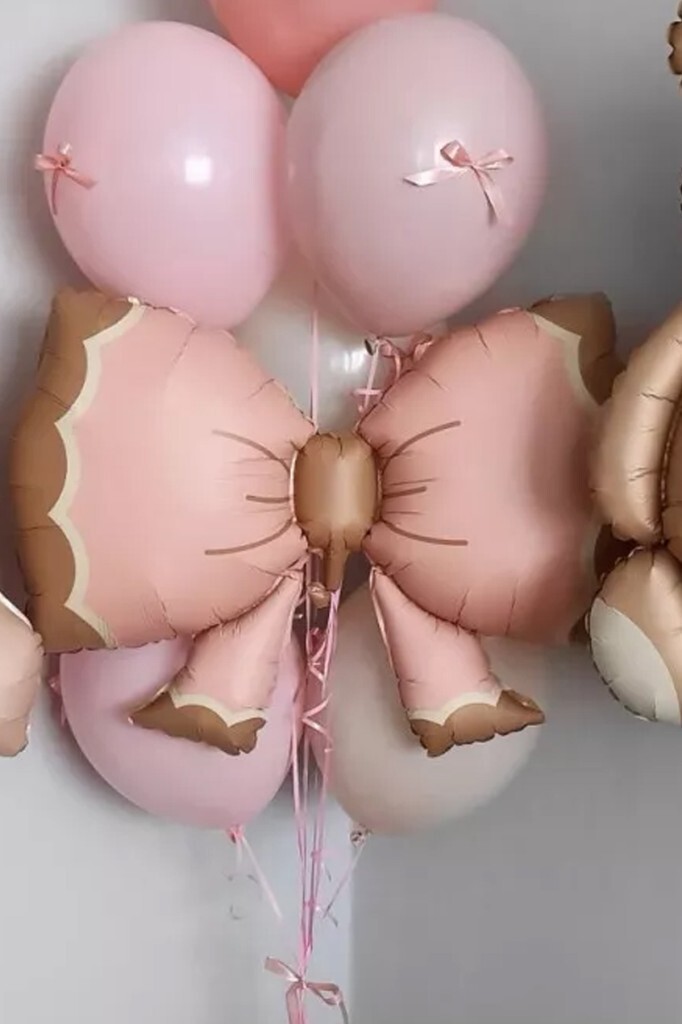 Beysüs Retro Fiyonk Folyo Balon Pembe - 8