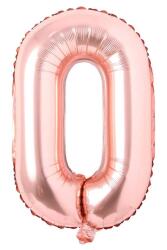 Beysüs Rose Gold Büyük Folyo 0 Yaş Rakam Balon 100 Cm 40inc - 1