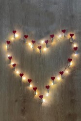 Beysüs Sevgililer Günü Işıklı Kalpli Mandal 20 li - Beysüs