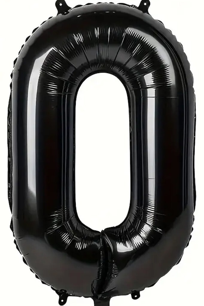 Beysüs Siyah 0 Rakam Folyo Balon 80 cm