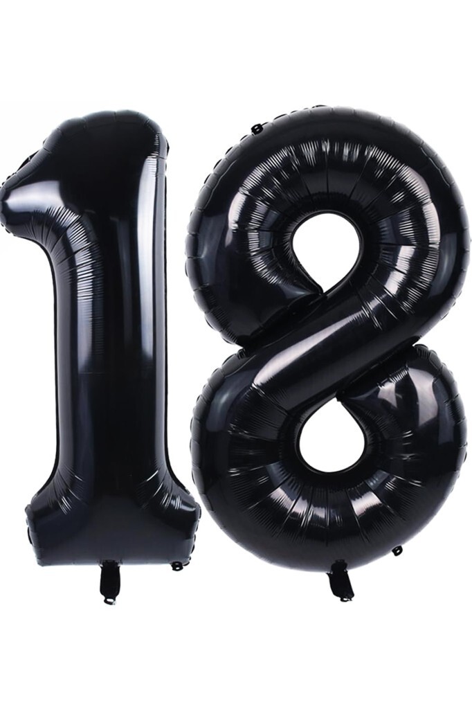 Beysüs Siyah 18 Rakam Folyo Balon 80 cm