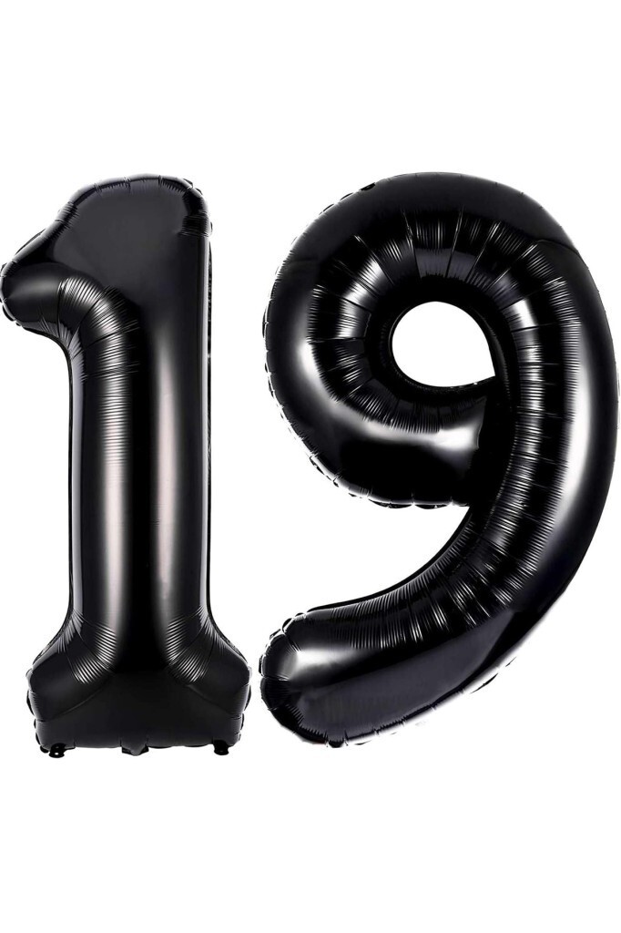 Beysüs Siyah 19 Rakam Folyo Balon 80 cm