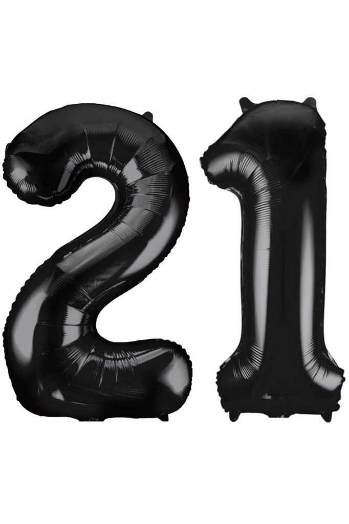 Beysüs Siyah 21 Rakam Folyo Balon