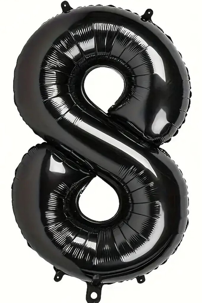Beysüs Siyah 8 Rakam Folyo Balon 80 cm