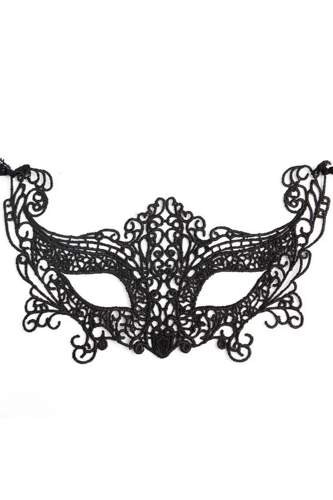 Beysüs Siyah Dantel Temalı Parti Balo Maske - 4